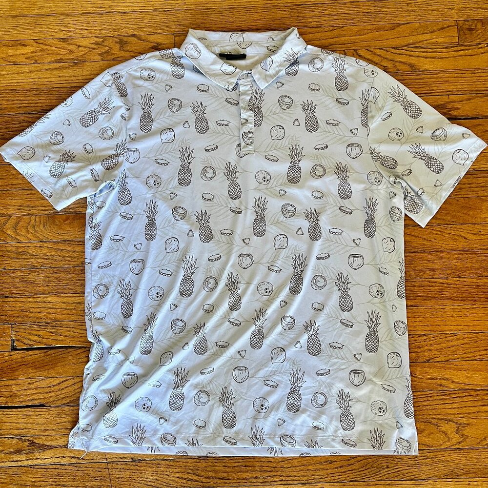 Yatta Golf Men's Performance Golf Polo (Blue, XXL)